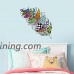Rumas Retro Feather Wall Stickers for Kids Room  Removable DIY Colorful Wall Murals Peel and Stick  Wall Declas Home Decor for Living Room Bed Room Bathroom (Multicolor) - B07FY5Q62X